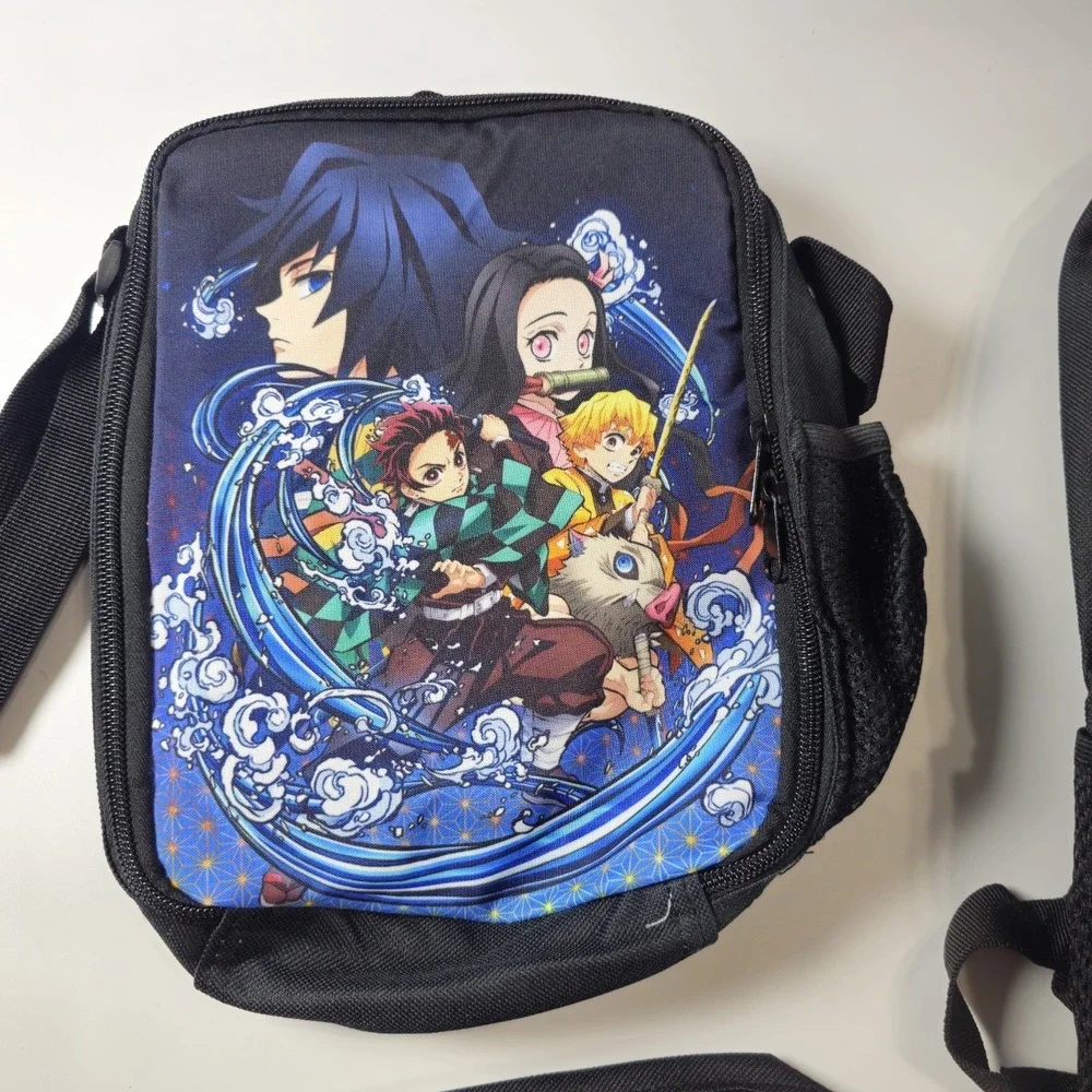 Demon Slayer Backpack Lunch Bag Pencil Case Set Anime Kids School Bag 3 Piece